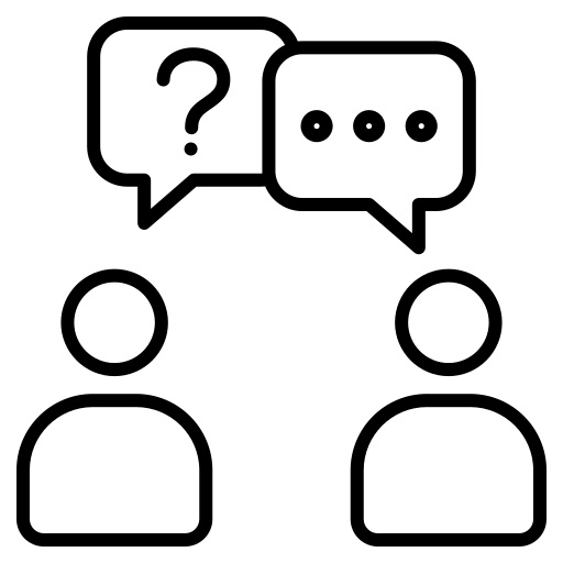 icône d'une conversation entre 2 personnes