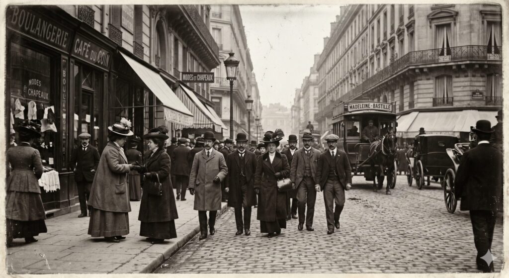 Photo de la ville de Paris au XXe siècle en noir et blanc